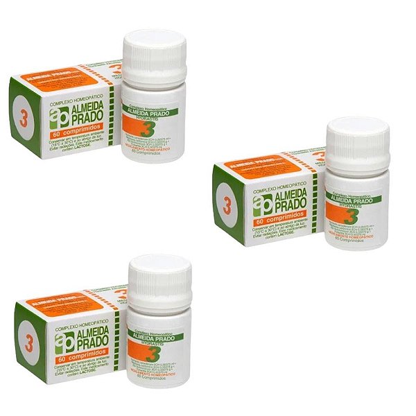 ALMEIDA PRADO COMPLEXO 3 C/ 60CPR (SINUSITE) kit 03un