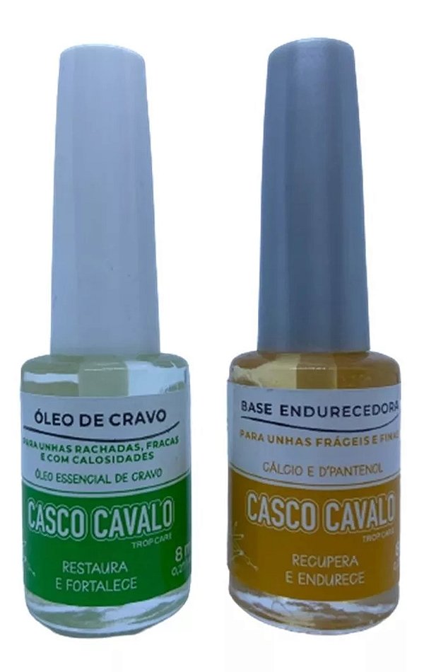 Casco De Cavalo Óleo De Cravo + Base Endurecedora