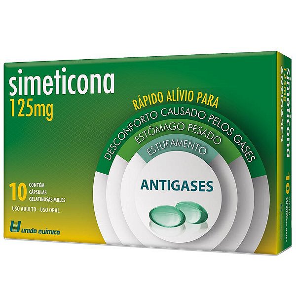 SIMETICONA 125MG 10CPS GELATINOSAS - UNIAO QUIMICA