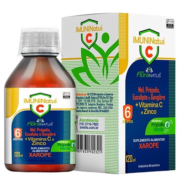 IMUNINATUS XAROPE MEL+PROP+VIT C+ ZN+ GENGIBRE 120ML
