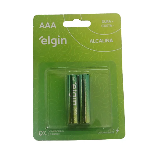 PILHA ELGIN ALCALINA  AAA C/2 UNIDADES (PALITO )