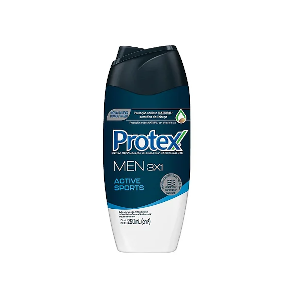 SABONETE PROTEX LIQUIDO MEN 3 EM 1 ACTIVE  250ML