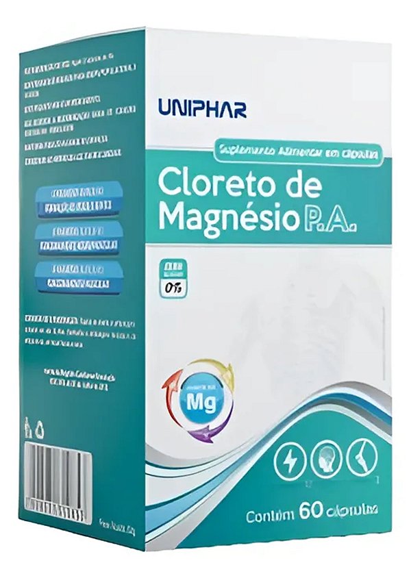 CLORETO DE MAGNESIO  P.A. 60 CAPSULAS UNIPHAR