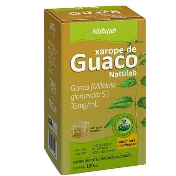 XAROPE DE GUACO 100ML SABOR MEL MENTOLADO NATULAB