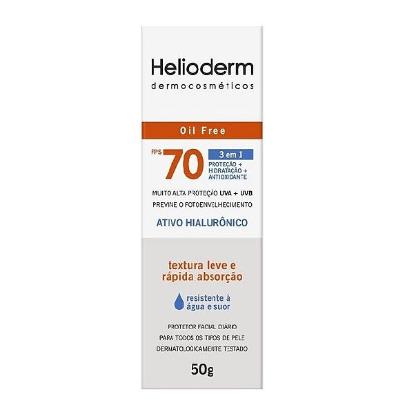 HELIODERM FACIAL OIL FREE FPS 70 50g SEM COR