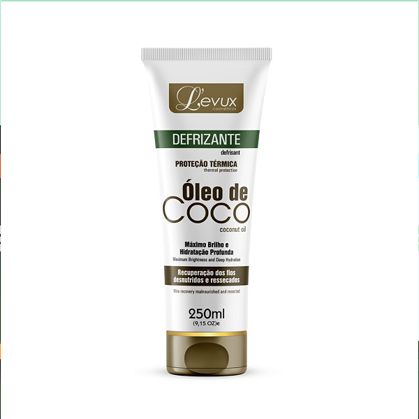 LEVUX DEFRIZANTE OLEO COCO C/ PROTEÇÃO TÉRMICA 250ML
