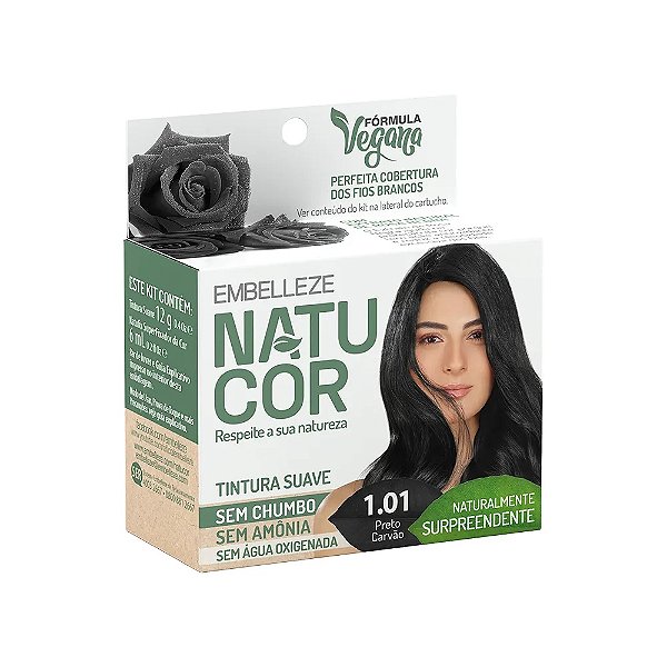 TINTURA NATUCOR 1.01 PRETO CARVÃO SURPREENDENTE