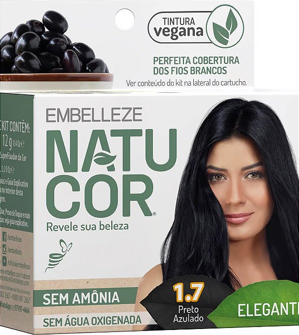 TINTURA NATUCOR 1.7 PRETO AZULADO ELEGANTE