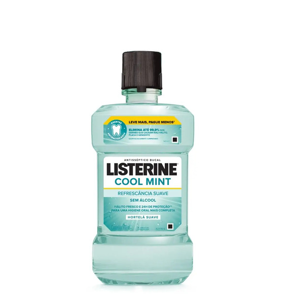 LISTERINE COOL MINT HORTELÃ SEM ALCOOL 500ML