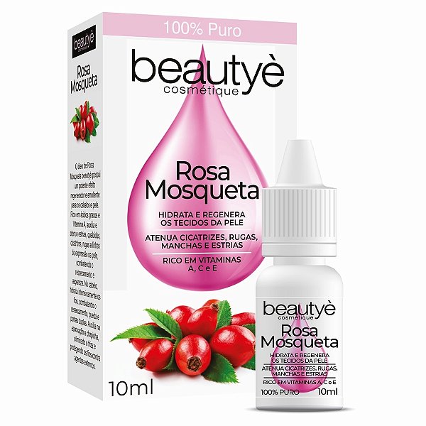 OLEO DE ROSA MOSQUETA BEAUTYE 100 % PURO 10ML