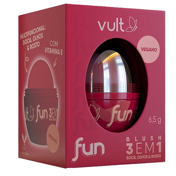 VULT BLUSH FUN CEREJA CORADINHA 3EM1 6,5g