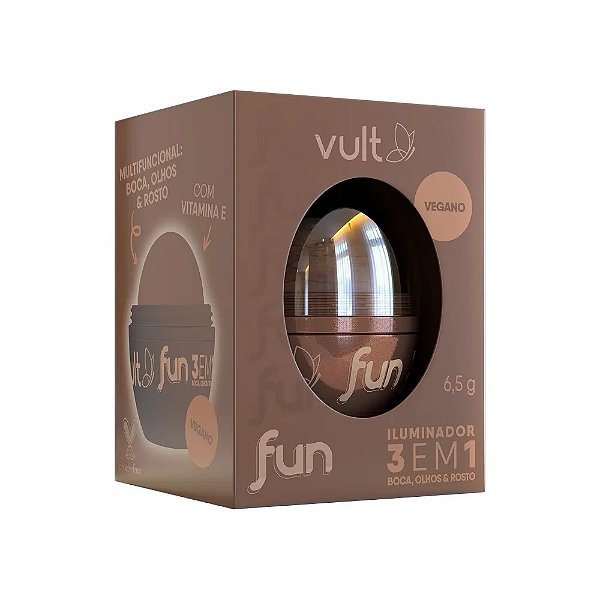 VULT ILUMINADOR FACIAL FUN DOURADO RADIANTE 3EM1 6,5G