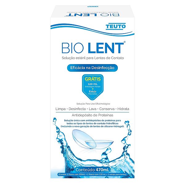 Solução Para Lentes De Contato Bio Lent 470ml