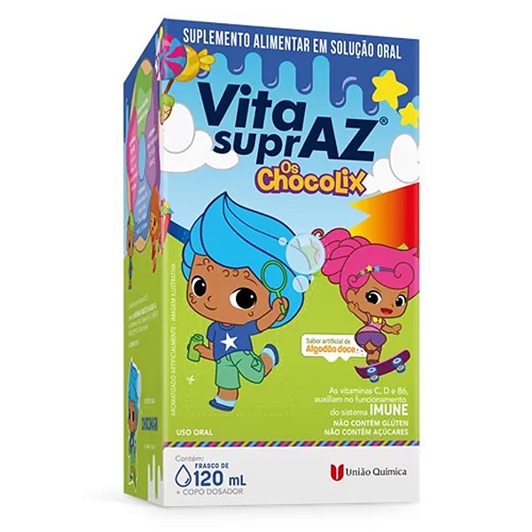VITASUPRAZ CHOCOLIX SABOR ALGODÃO DOCE SUSP 120ML