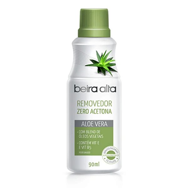 REMOVEDOR DE ESMALTE ZERO ACETONA BEIRA ALTA 90ML ALOE VERA