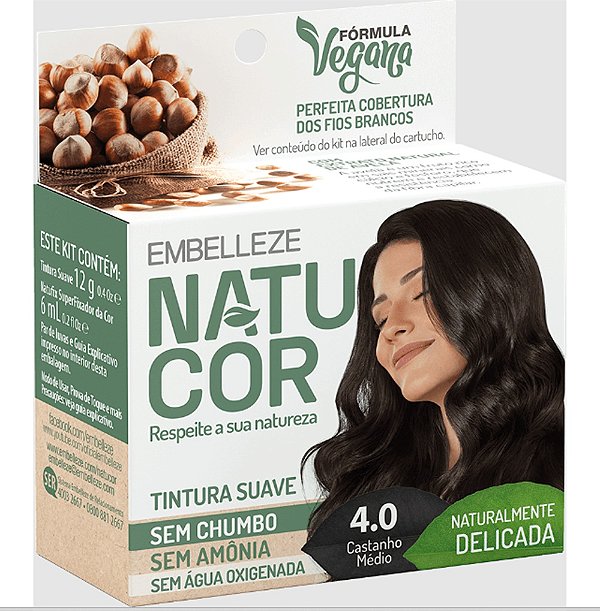 TINTURA NATUCOR  4.0 CASTANHO MEDIO