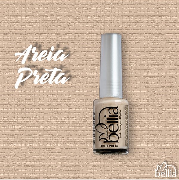 ESMALTE BELLIA AREIA PRETA 9ML