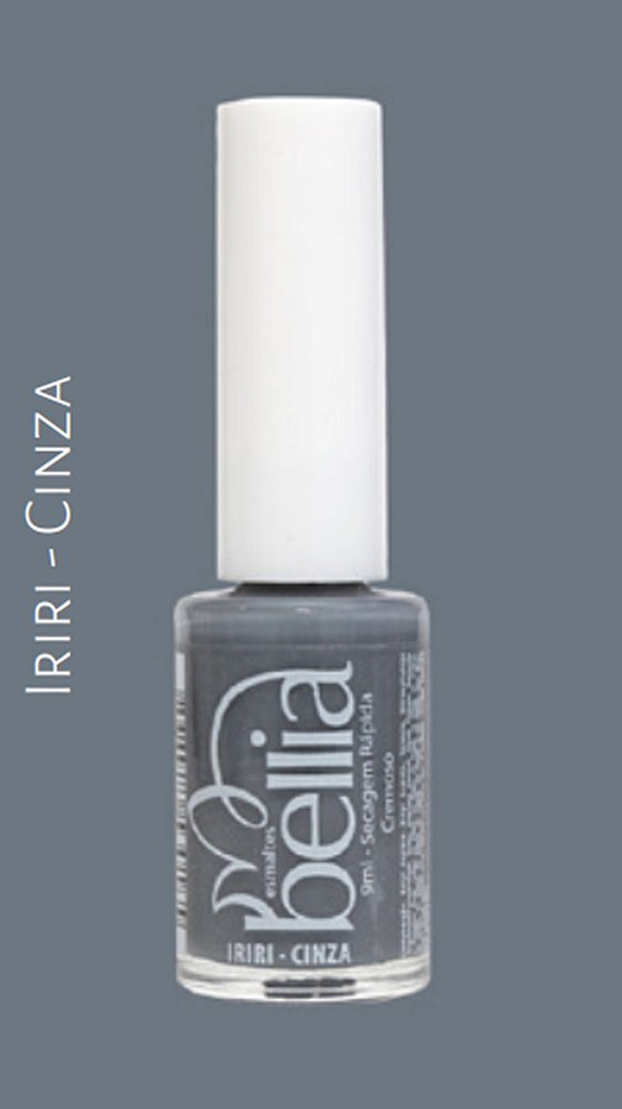 ESMALTE BELLIA IRIRI CINZA 9ML