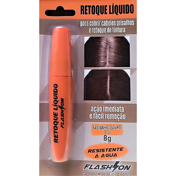 RETOQUE LIQUIDO FLASH ON 3.0 CASTANHO ESCURO 8G