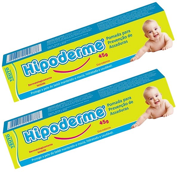 Hipoderme pomada assaduras 45g KIT com 02un