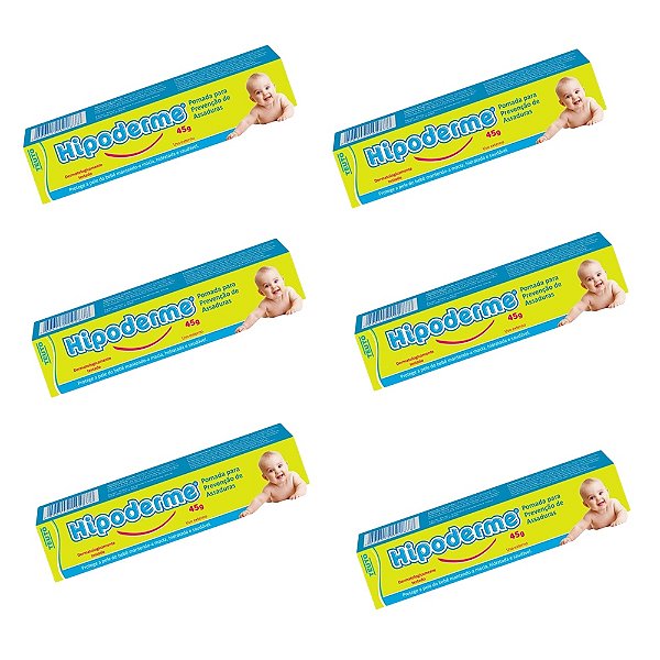 Hipoderme pomada assaduras 45g KIT com 06un
