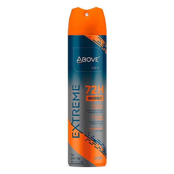 DESODORANTE ABOVE AEROSOL MEN EXTREME SPORT INVISIBLE 150ML/ 90G