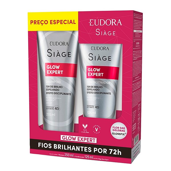 KIT EUDORA SIAGE GLOW EXPERT SHAMPOO 250ML + CONDICIONADOR 125ML