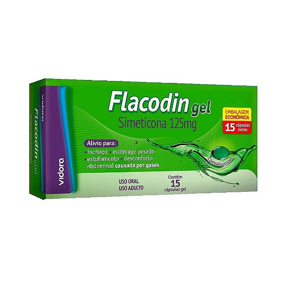 FLACODIN SIMETICONA 125MG 15 CÁPSULAS GELATINOSAS