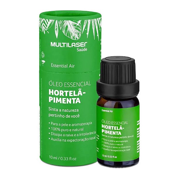OLEO ESSENCIAL HORTELÃ E PIMENTA 10ML MULTILASER
