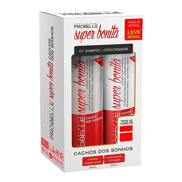 KIT SH + COND SUPER BONI TA CACHOS DOS SONHOS 250ML