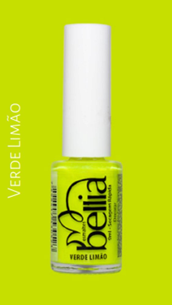 ESMALTE BELLIA VERDE LIMAO 9ML