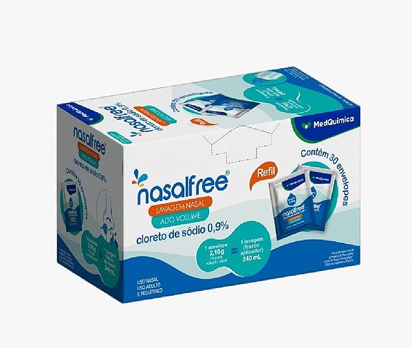NASALFREE ALTO VOLUME 0,9% PO REFIL 30SACHES