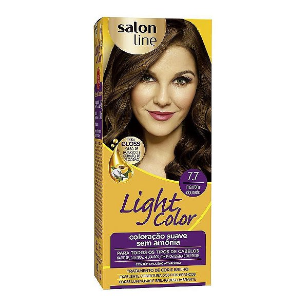 TINTURA LIGTH COLOR SEM AMONIA 7.7 MARRON DOURADO
