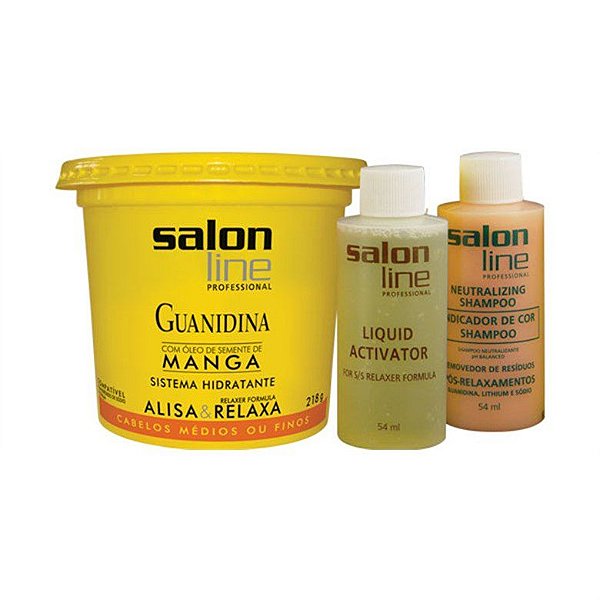 SALON LINE GUANIDINA MANGA CABELOS FINOS E MEDIOS 218G
