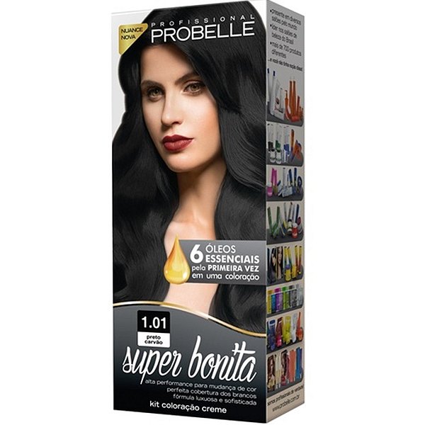 TINTURA PROBELLE SUPER BONITA 1.01 PRETO CARVAO