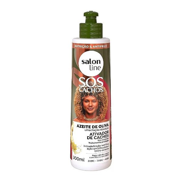ATIVADOR DE CACHOS SALON LINE S.O.S CACHOS AZEITE DE OLIVA 300ML