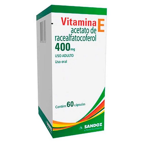 VITAMINA E SANDOZ 400MG 60CPS