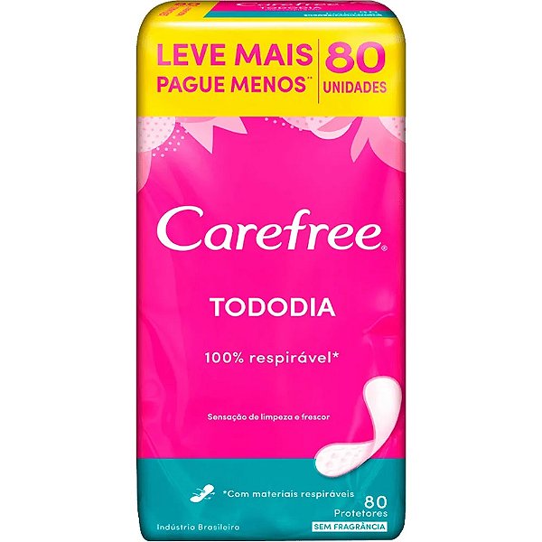 ABS CAREFREE PROTETOR DIARIO SEM PERFUME 80UN