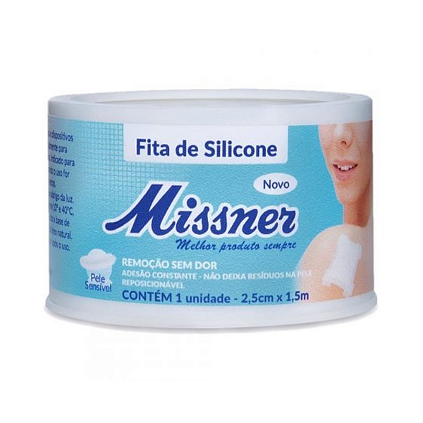 Fita De Silicone Hipoalergica Missner 2,5cm X 1,5m