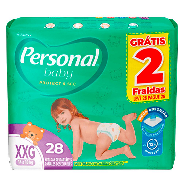 FRALDA DESCARTAVEL PERSONAL   MEGA XXG C/ 28UN