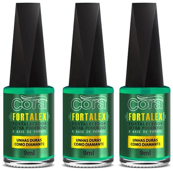ESMALTE CORA FORTALEX 9ML COM 03 UNIDADES