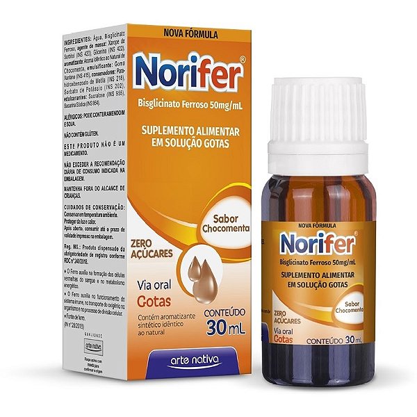 Norifer gotas Sabor Chocomenta 30ml Arte Nativa