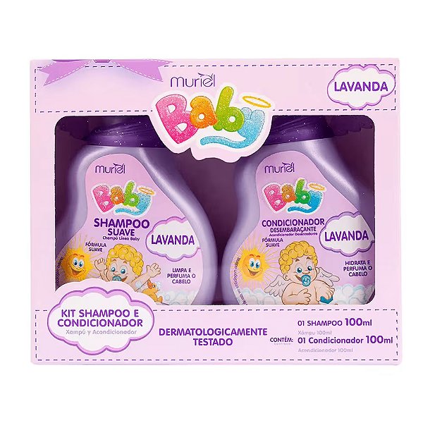 KIT MURIEL BABY MENINA SH 100ML+CON 100ML LAVANDA