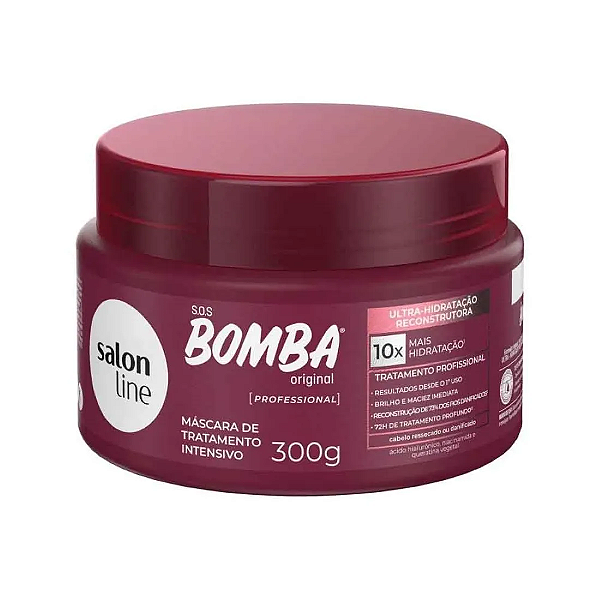 MASCARA SALON LINE  S.O.S BOMBA ULTRA RECONSTRUTORA 300ML