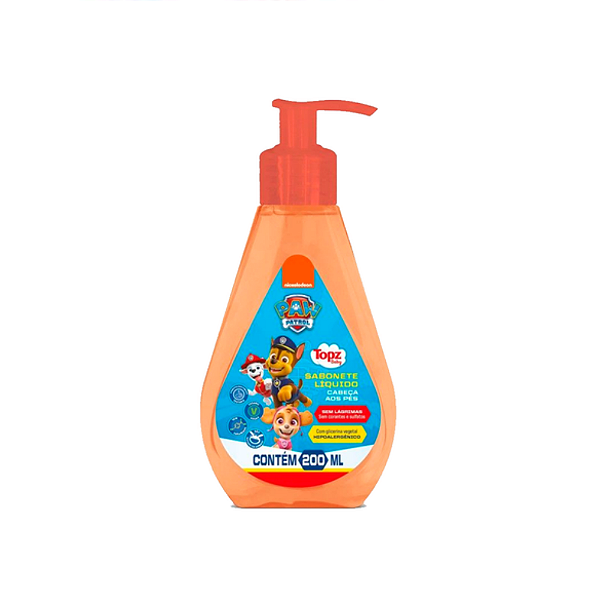 SABONETE LIQUIDO PATRULHA CANINA 200ML TOPZBABY