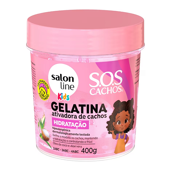 SALON LINE GELATINA S.O.S CACHOS HIDRATAÇÃO 400GR