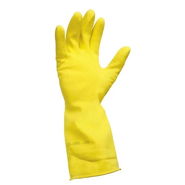 Luva De Látex Multiuso M Amarela Inoven