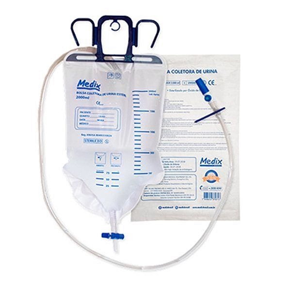 Bolsa Coletora de Urina Sistema Fechado 2 Litros Medix