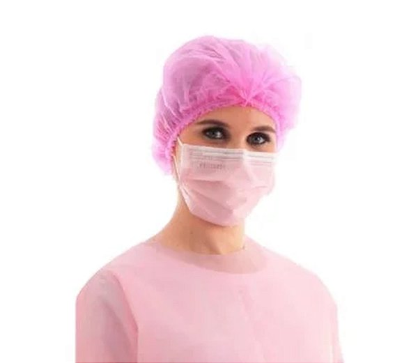 TOUCA DESCARTAVEL SANFONADA ROSA 100UN HNDESC