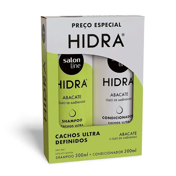 KIT SH+COND HIDRA ABACATE CACHOS ULTRADEFINIDOS 300ML